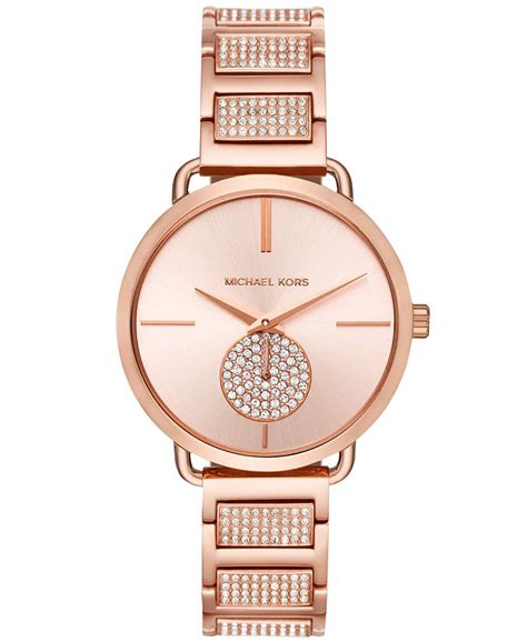 michael kors watches womens portia rose gold tone watch|rose gold mk watch cheap.